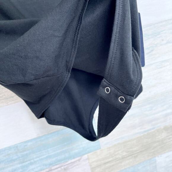 Rachel Roy Sleeveless Thong Bodysuit Black Round Neck Stretch Casual Womens XL - Picture 3 of 7